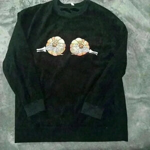 pumpkin boobs nipple sweater